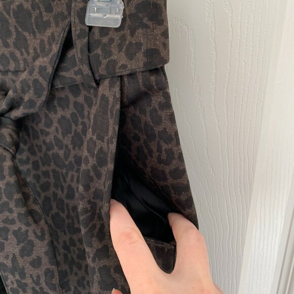 New York & Company Women's Pencil Skirt, Brown Leopard Print, size XS NWT - Picture 4 of 8
